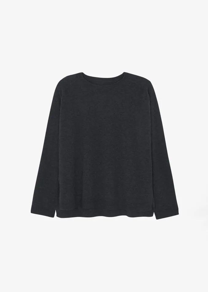The Frankie Shop Knitwear Bellamy Wool Sweater 8211 Charcoal 8211 Women