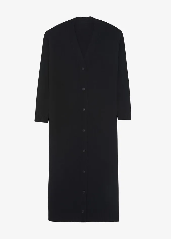 The Frankie Shop Knitwear Emi Long Knit Cardigan 8211 Black 8211 Women