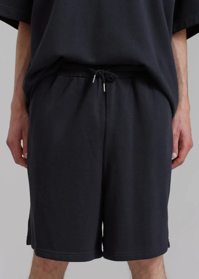 The Frankie Shop Loungewear Newton Sweatshorts 8211 Black 8211 WomenMen