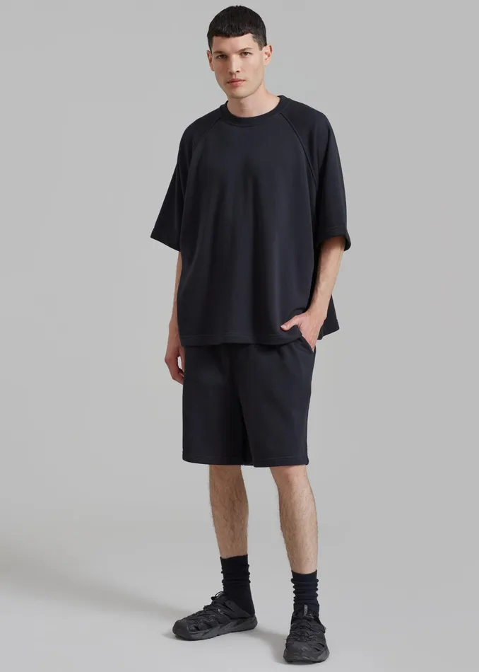 The Frankie Shop Loungewear Newton Sweatshorts 8211 Black 8211 WomenMen