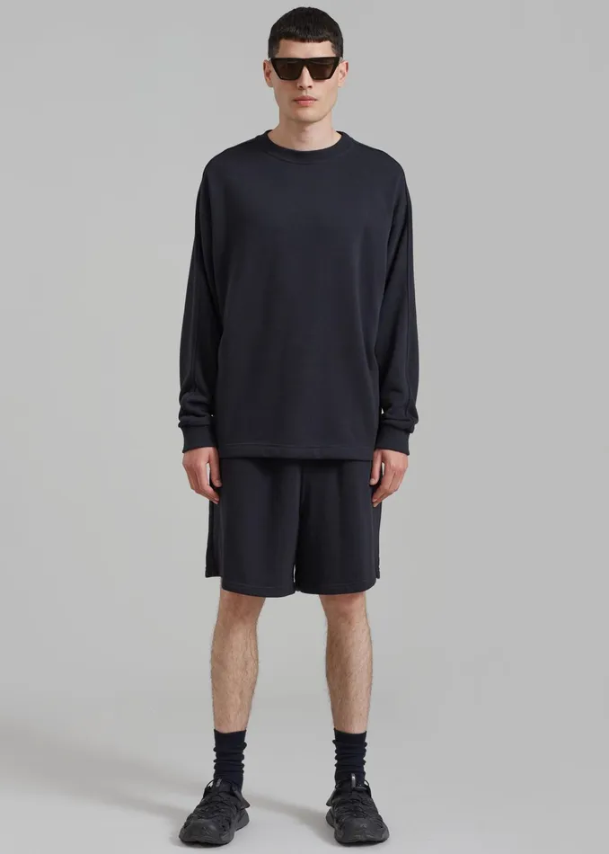 The Frankie Shop Loungewear Newton Sweatshorts 8211 Black 8211 WomenMen