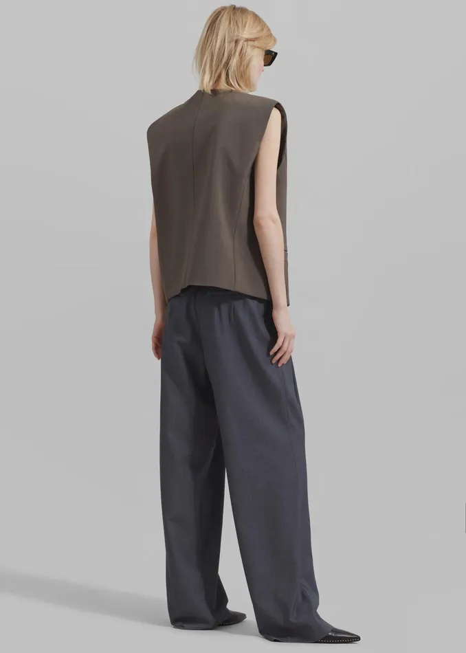 The Frankie Shop Outerwear Brittany Vest 8211 Brown 8211 Women