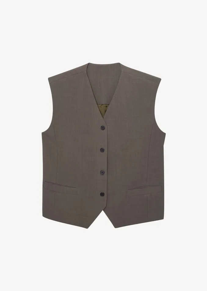 The Frankie Shop Outerwear Brittany Vest 8211 Brown 8211 Women