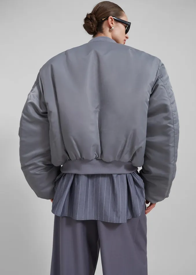 The Frankie Shop Outerwear Erina Padded Bomber 8211 Grey 8211 Women