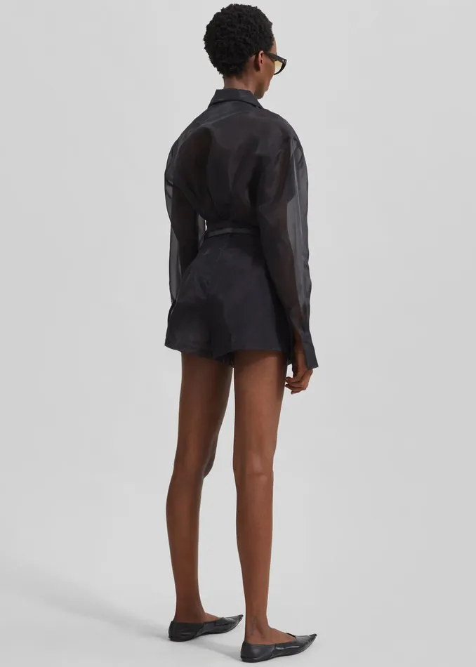 The Frankie Shop Outerwear Lise Sheer Blazer 8211 Black 8211 Women