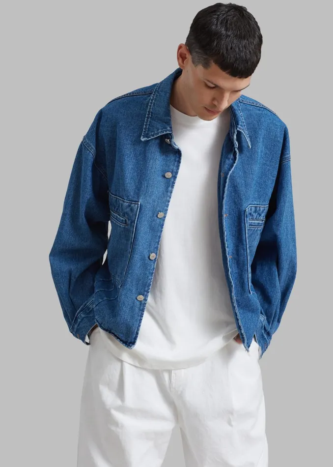 The Frankie Shop Outerwear Miller Denim Jacket 8211 Blue 8211 Men