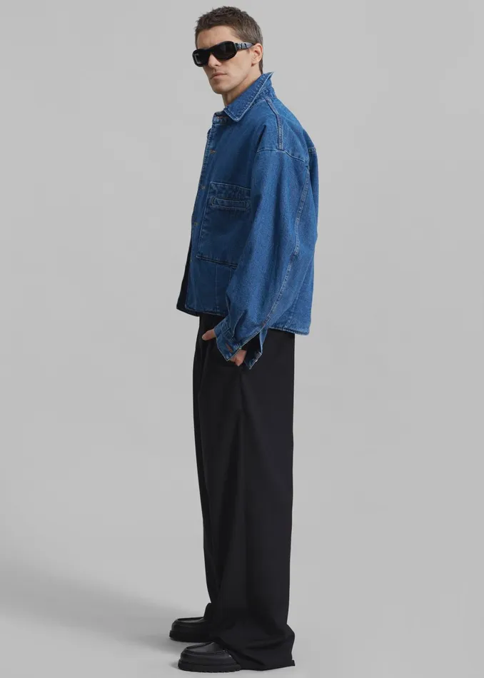 The Frankie Shop Outerwear Miller Denim Jacket 8211 Blue 8211 Men
