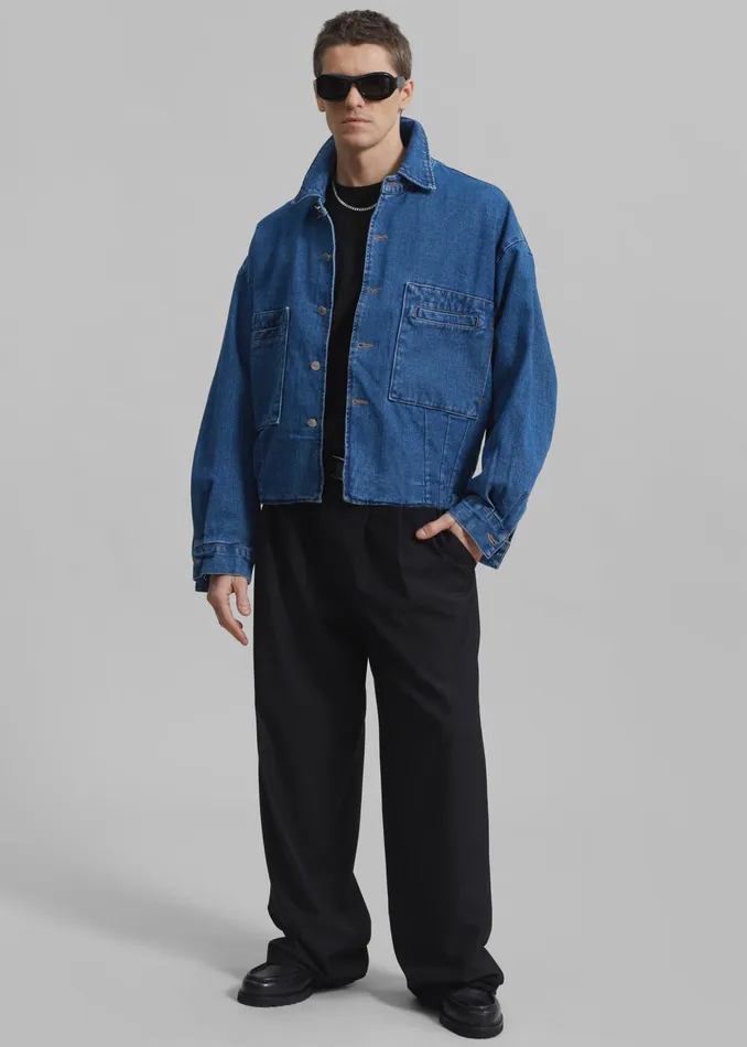 The Frankie Shop Outerwear Miller Denim Jacket 8211 Blue 8211 Men