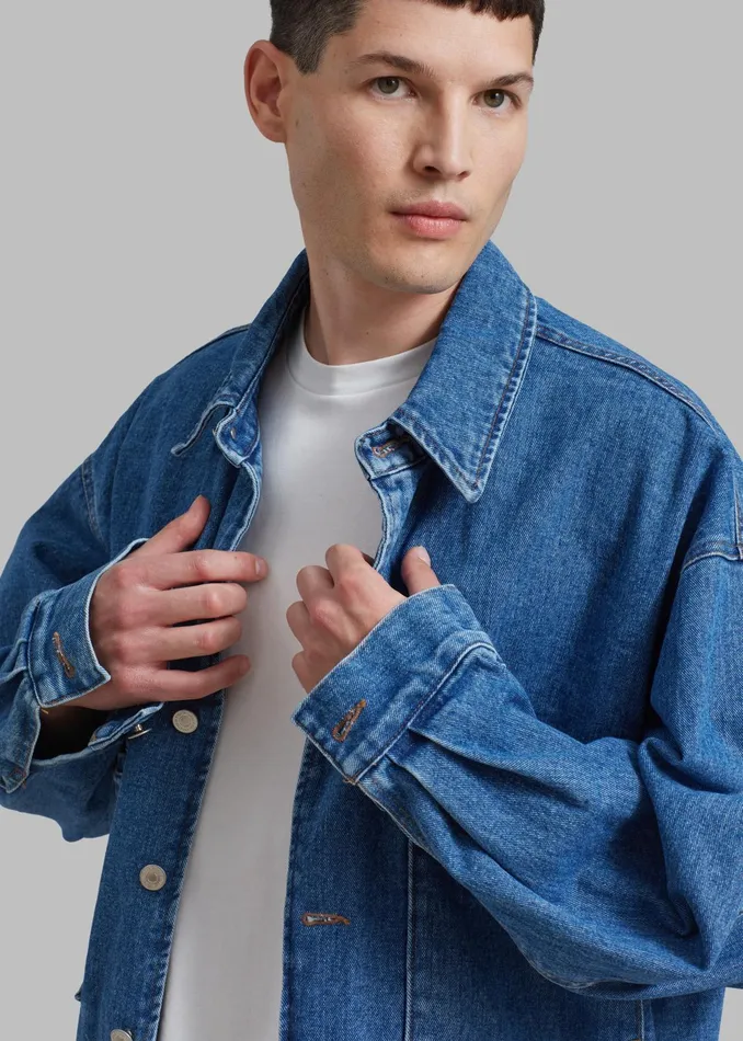 The Frankie Shop Outerwear Miller Denim Jacket 8211 Blue 8211 Men