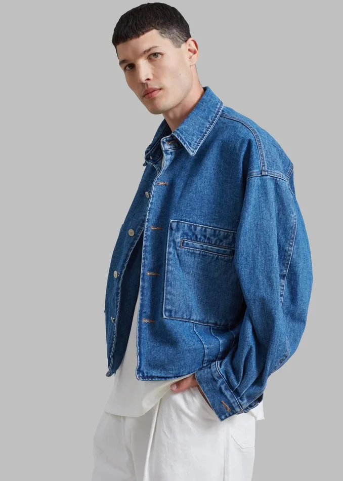 The Frankie Shop Outerwear Miller Denim Jacket 8211 Blue 8211 Men