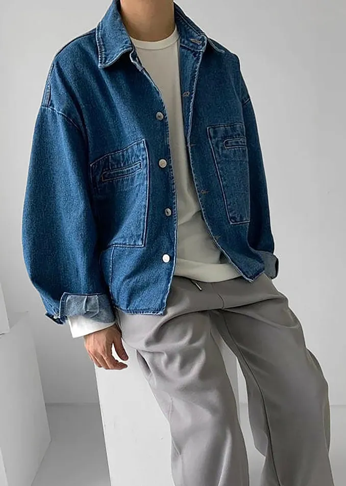 The Frankie Shop Outerwear Miller Denim Jacket 8211 Blue 8211 Men