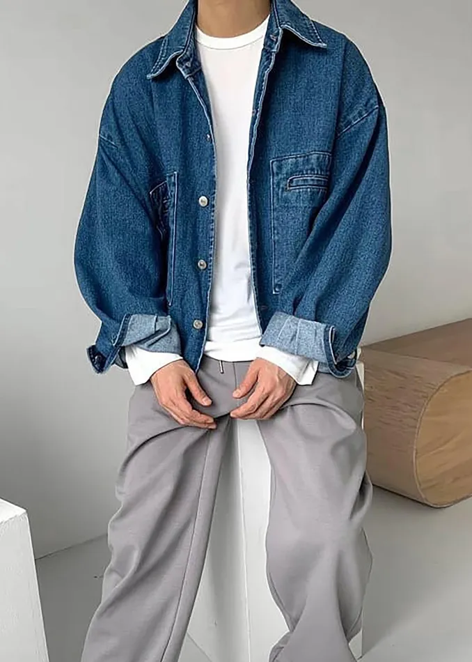 The Frankie Shop Outerwear Miller Denim Jacket 8211 Blue 8211 Men
