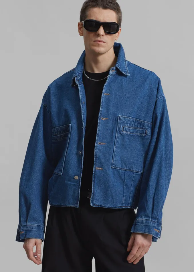 The Frankie Shop Outerwear Miller Denim Jacket 8211 Blue 8211 Men