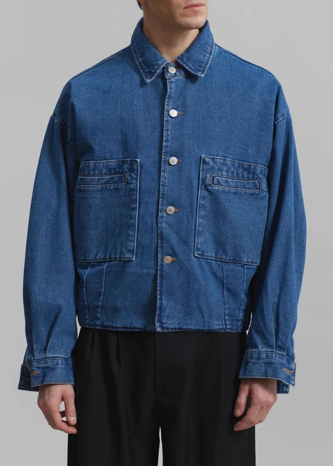 The Frankie Shop Outerwear Miller Denim Jacket 8211 Blue 8211 Men