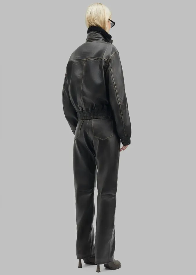 The Frankie Shop Outerwear Samse Samse Sameadow Bomber 8211 Washed Black Olive 8211 Women