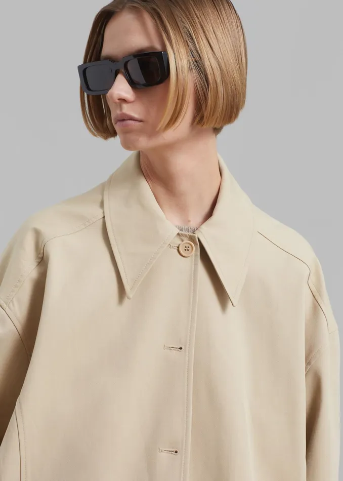 The Frankie Shop Outerwear Stevie Peacoat 8211 Beige 8211 Women
