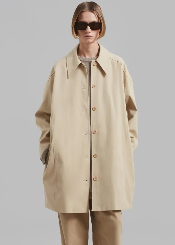 The Frankie Shop Outerwear Stevie Peacoat 8211 Beige 8211 Women