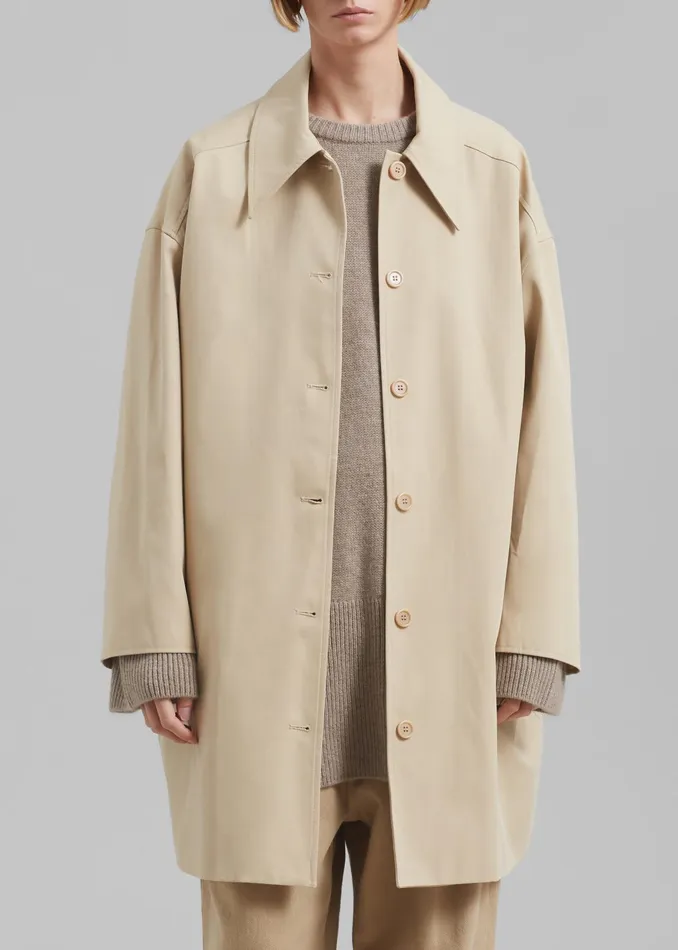 The Frankie Shop Outerwear Stevie Peacoat 8211 Beige 8211 Women