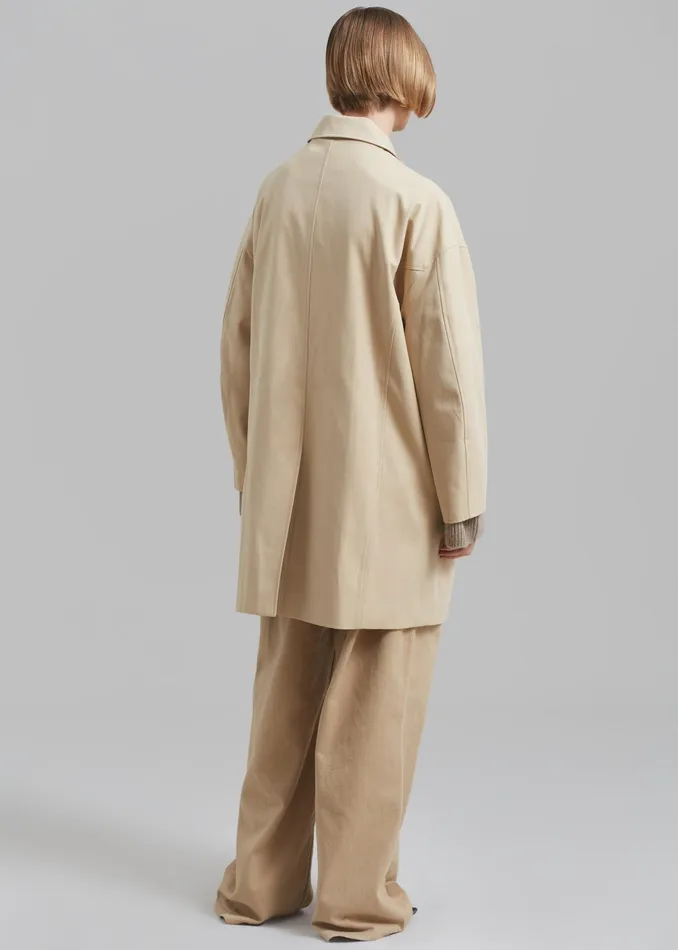 The Frankie Shop Outerwear Stevie Peacoat 8211 Beige 8211 Women
