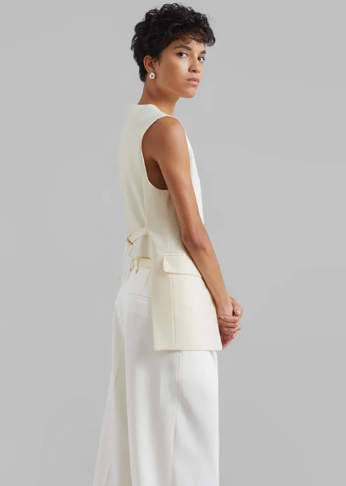 The Frankie Shop Outerwear Sutton Vest 8211 Cream 8211 Women