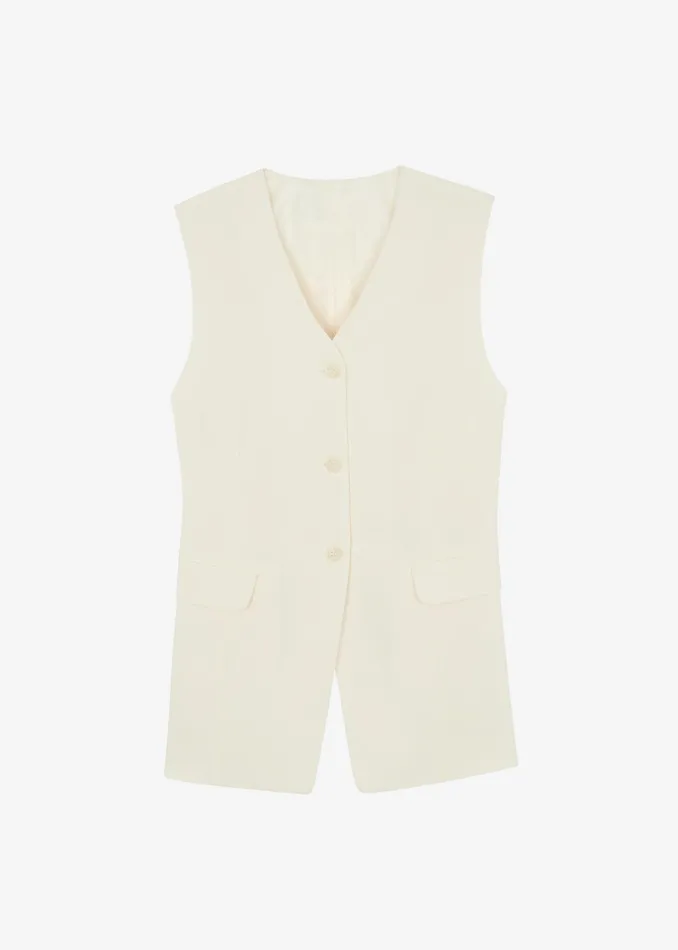 The Frankie Shop Outerwear Sutton Vest 8211 Cream 8211 Women