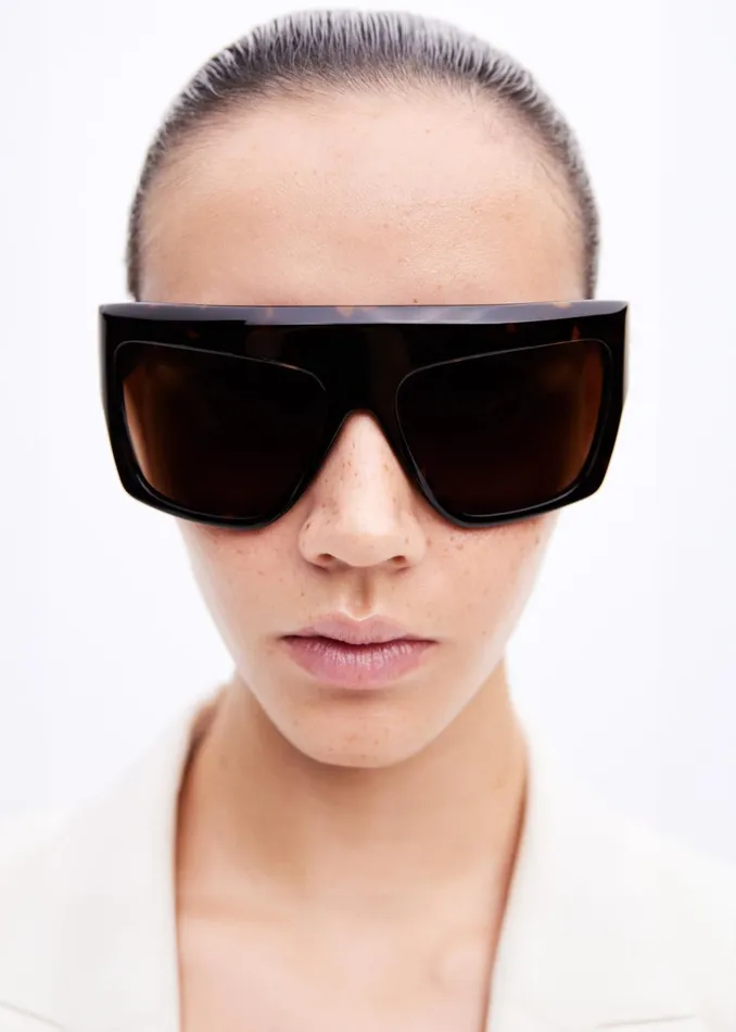 The Frankie Shop Port Tanger Hal Sunglasses 8211 Myrrh AcetateTobacco Lens 8211 WomenMen