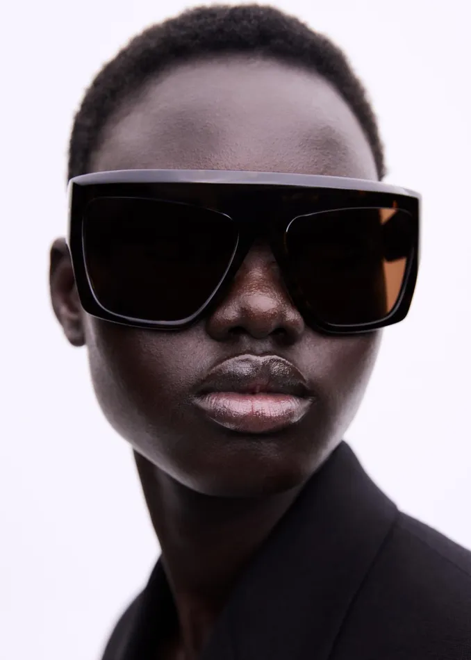 The Frankie Shop Port Tanger Hal Sunglasses 8211 Myrrh AcetateTobacco Lens 8211 WomenMen