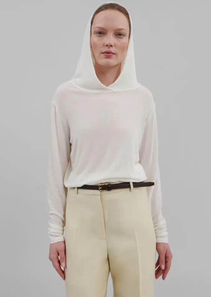 The Frankie Shop Tops Adira Hoodie 8211 White 8211 Women
