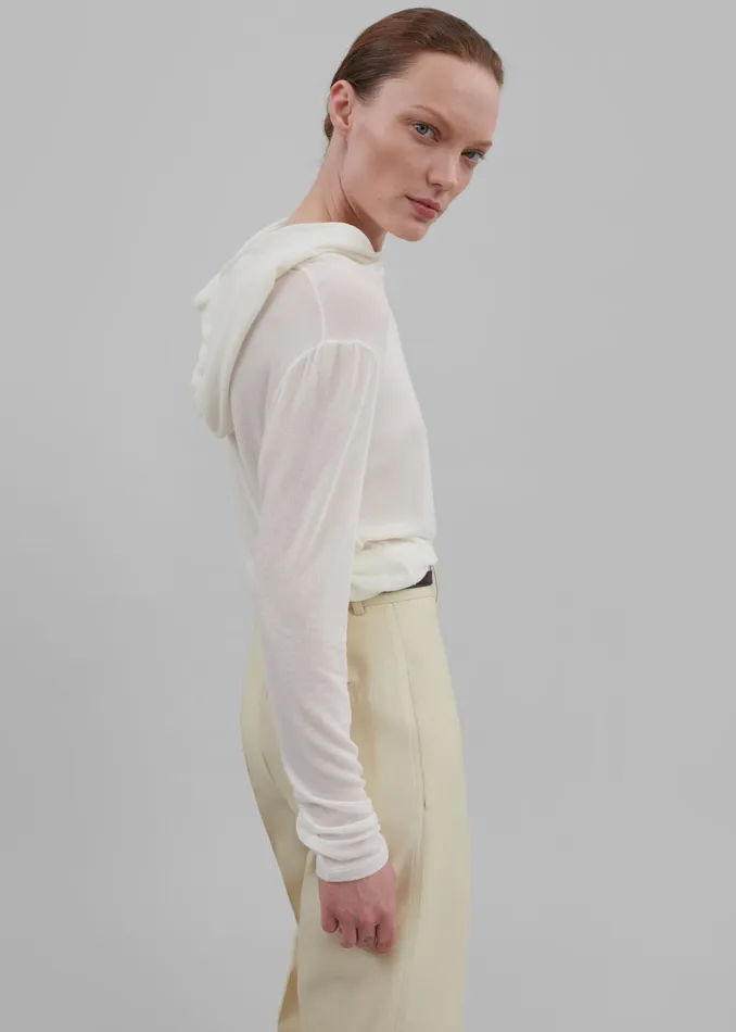 The Frankie Shop Tops Adira Hoodie 8211 White 8211 Women