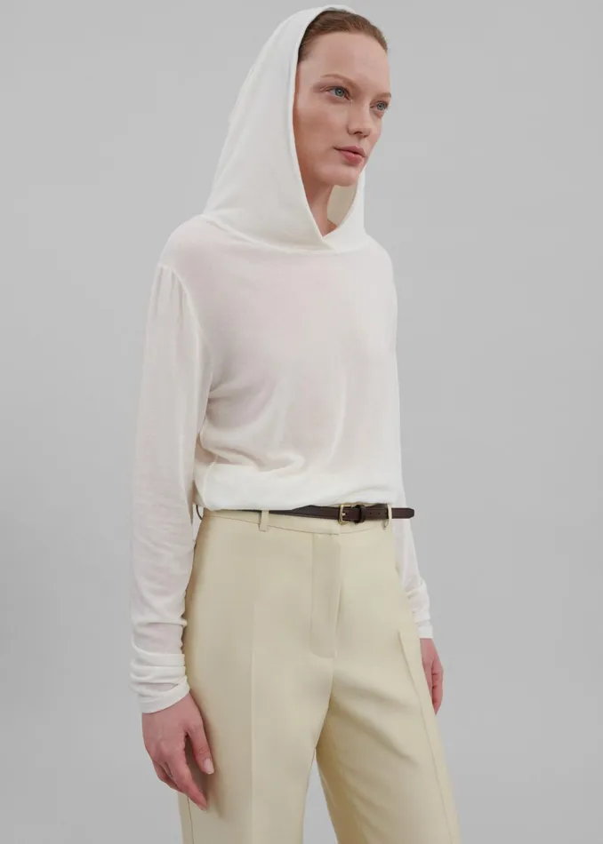 The Frankie Shop Tops Adira Hoodie 8211 White 8211 Women