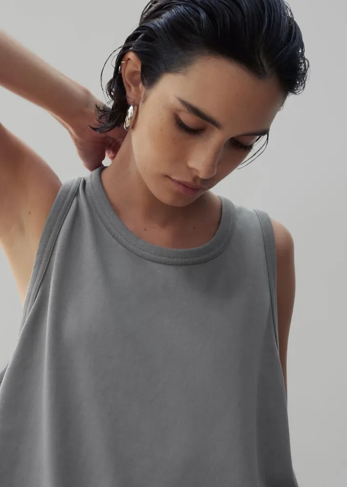 The Frankie Shop Tops Briston Boxy Tank 8211 Grey 8211 Women