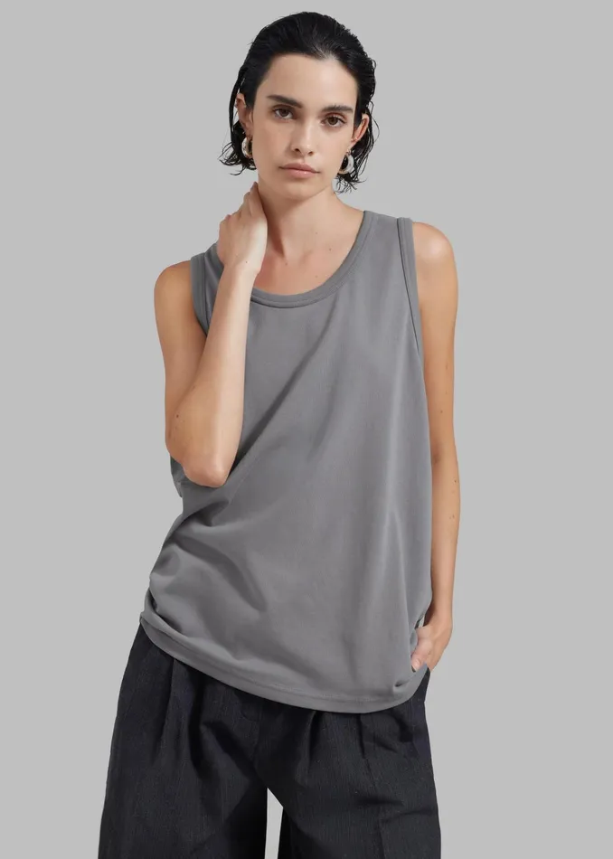 The Frankie Shop Tops Briston Boxy Tank 8211 Grey 8211 Women