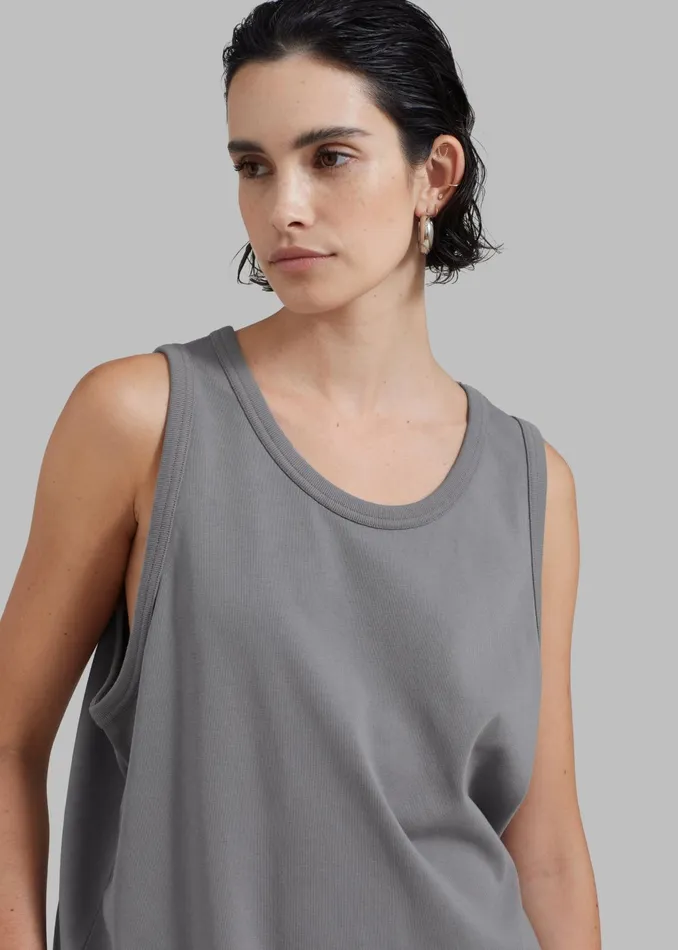 The Frankie Shop Tops Briston Boxy Tank 8211 Grey 8211 Women