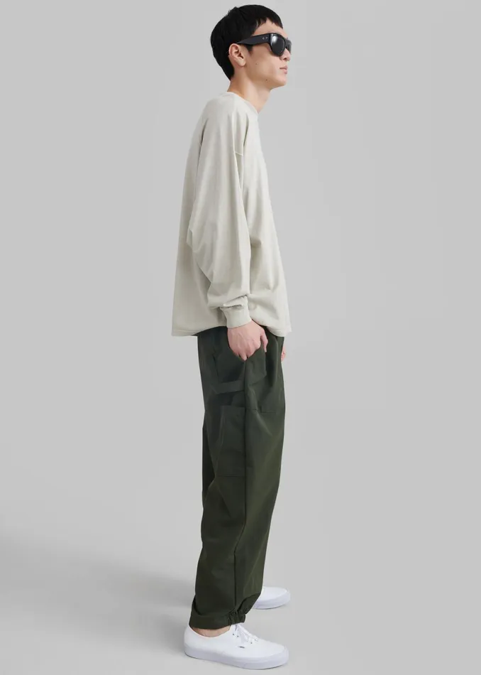 The Frankie Shop Tops Collins Long Sleeve Tee 8211 Beige 8211 WomenMen