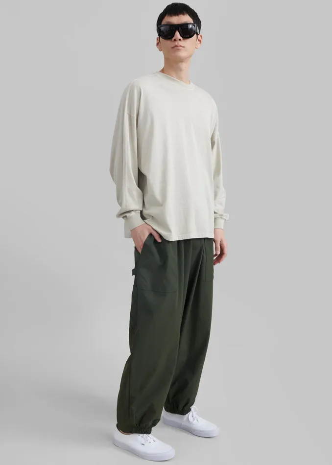 The Frankie Shop Tops Collins Long Sleeve Tee 8211 Beige 8211 WomenMen
