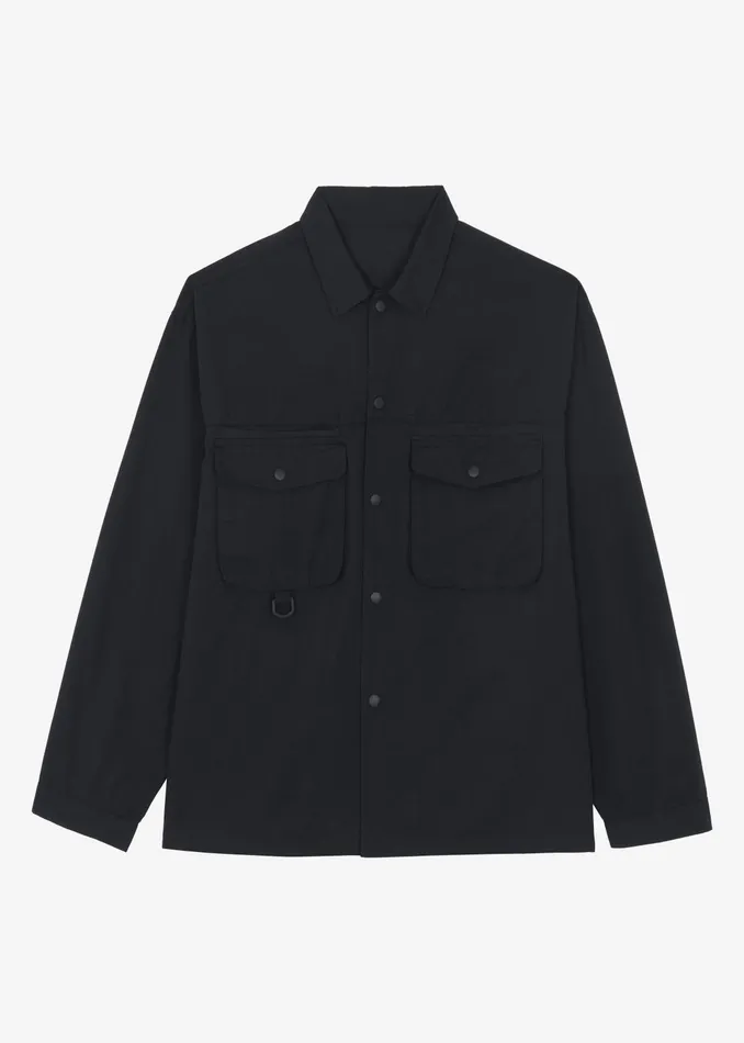 The Frankie Shop Tops Jameson Button Up Shirt 8211 Black 8211 Men