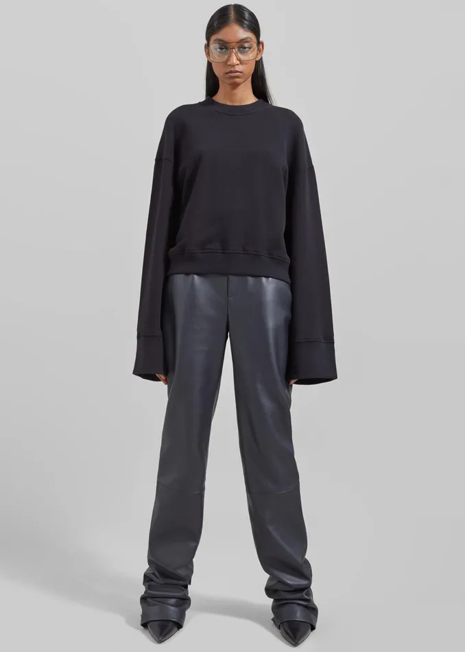 The Frankie Shop Tops Talia Sweatshirt 8211 Black 8211 Women