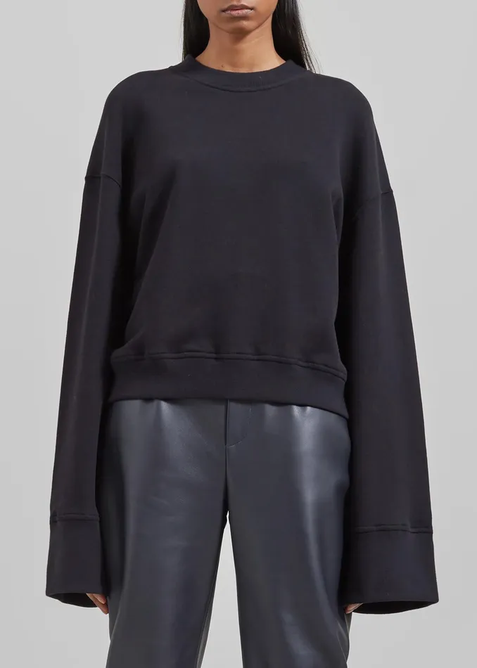 The Frankie Shop Tops Talia Sweatshirt 8211 Black 8211 Women