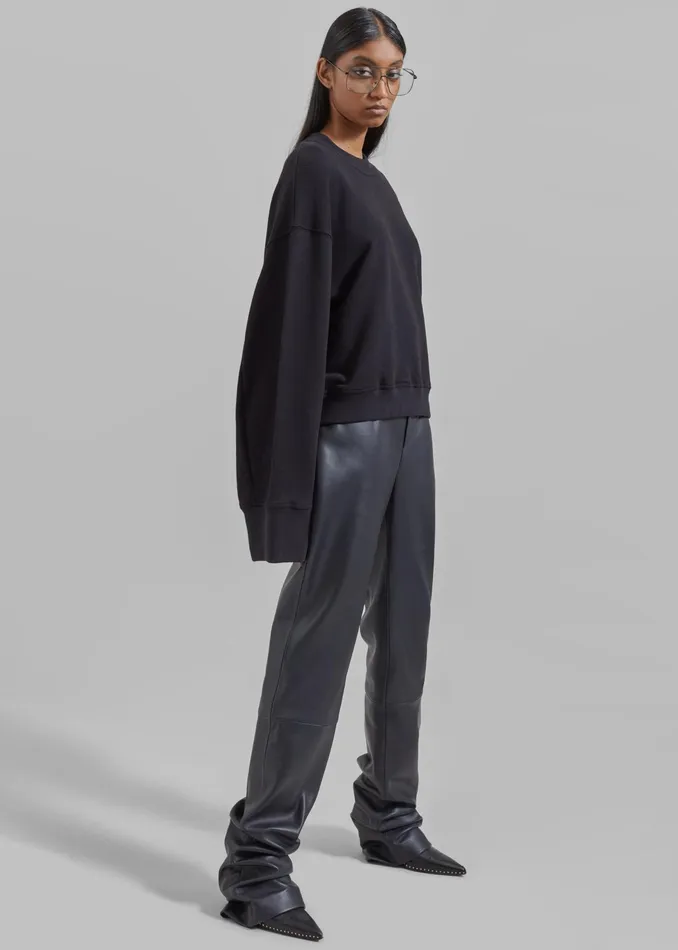 The Frankie Shop Tops Talia Sweatshirt 8211 Black 8211 Women