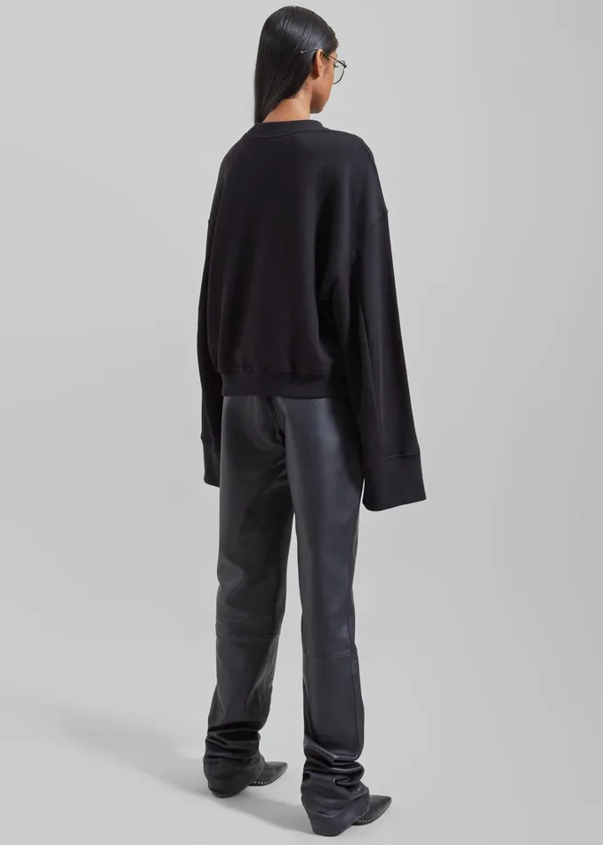 The Frankie Shop Tops Talia Sweatshirt 8211 Black 8211 Women