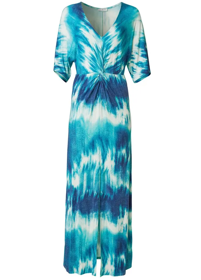 TIE DYE KIMONO MAXI DRESS Blue Multi Women VENUS Sundresses