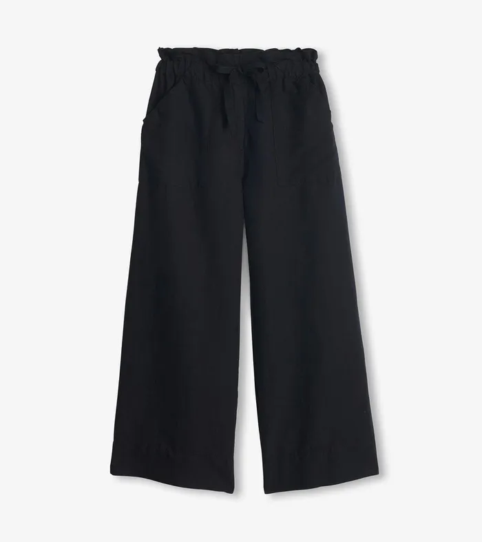 Tie Front Pants 8211 Caviar Linen Hatley