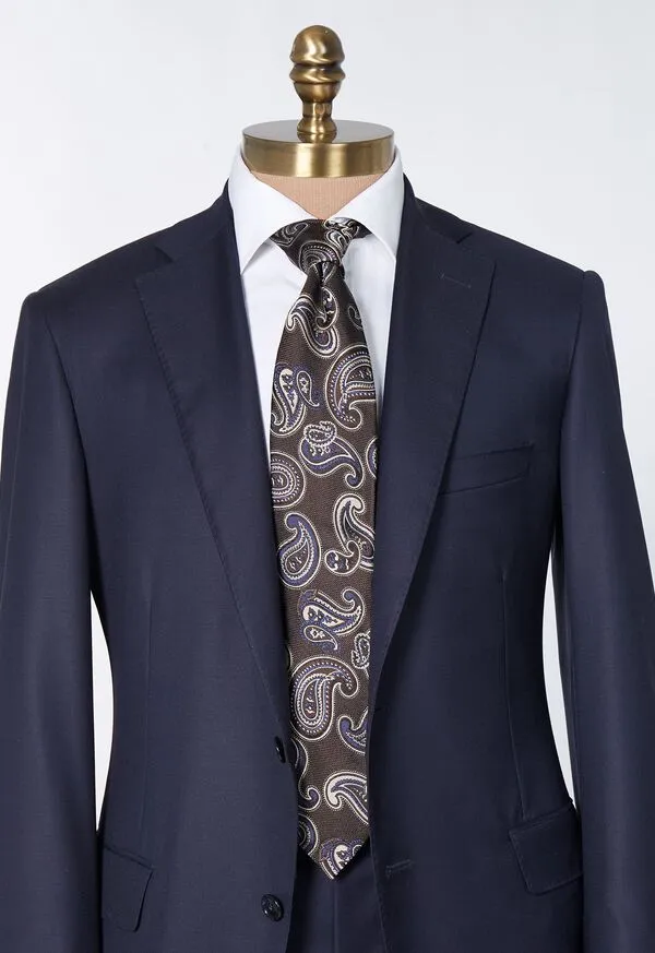 Ties Woven Silk Tossed Pine Tie Brown 8211 Paulstuart Mens