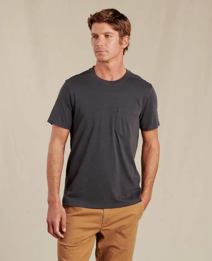 ToadandCo Men8217s Primo Short Sleeve Crew Soot Men8217s TShirts
