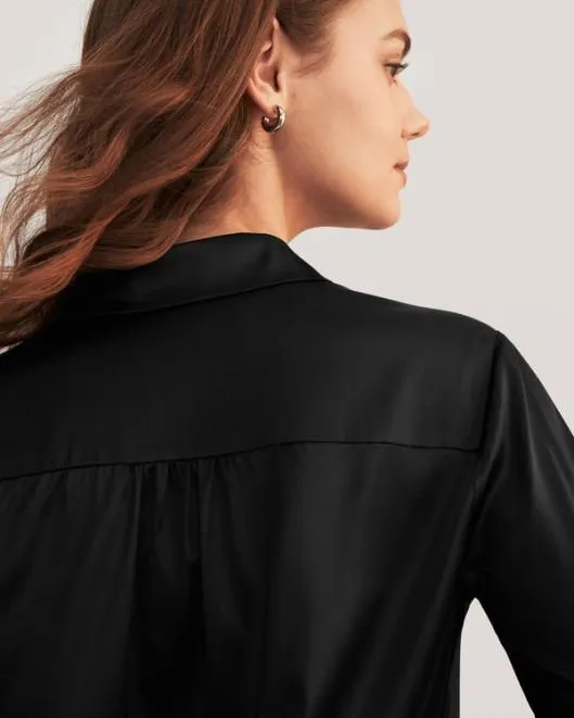 Top Quality Long Sleeves Collared Silk Shirt Women Women Blouses Lilysilk Shirts