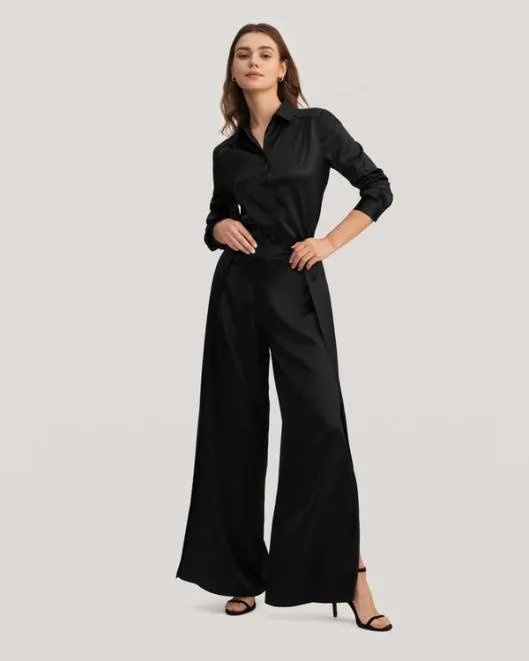 Top Quality Long Sleeves Collared Silk Shirt Women Women Blouses Lilysilk Shirts