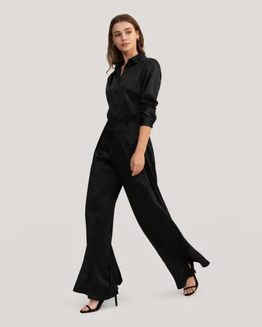 Top Quality Long Sleeves Collared Silk Shirt Women Women Blouses Lilysilk Shirts