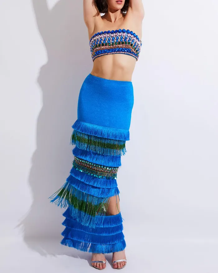 Tops and Bodysuits Women PatBO FULLY BEADED STRAPLESS TOP RUNWAY EXCLUSIVE