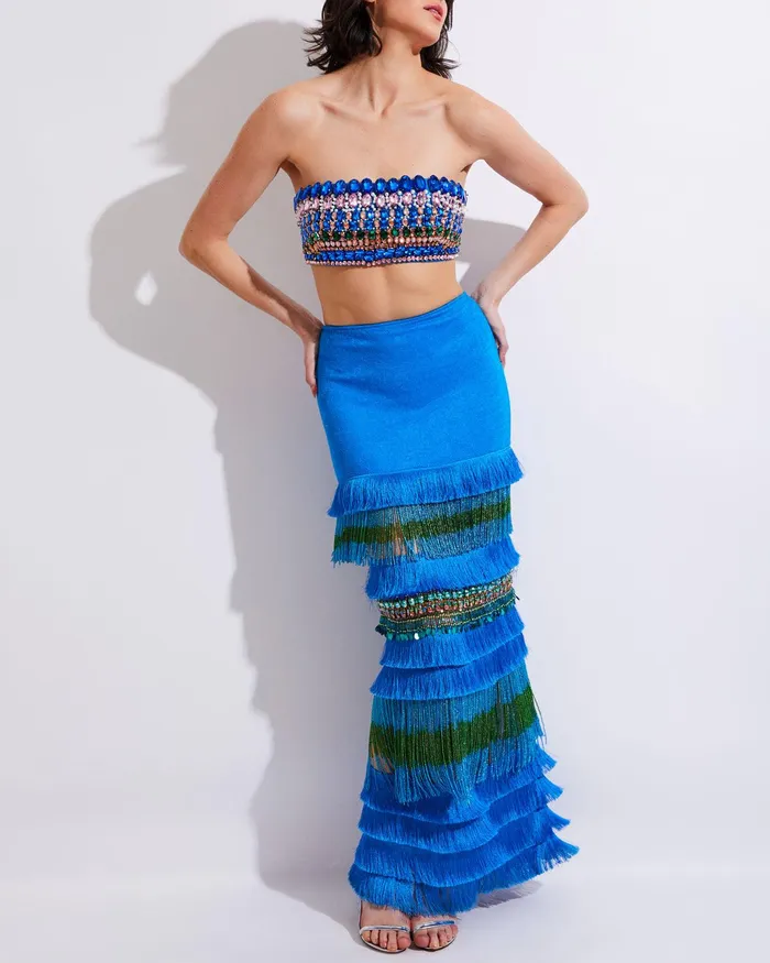 Tops and Bodysuits Women PatBO FULLY BEADED STRAPLESS TOP RUNWAY EXCLUSIVE