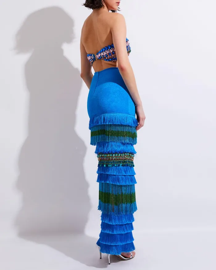Tops and Bodysuits Women PatBO FULLY BEADED STRAPLESS TOP RUNWAY EXCLUSIVE
